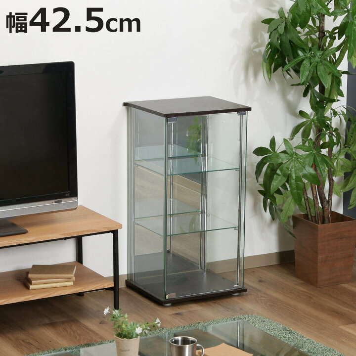 楽天市場】ショーケース 幅42.5cm 3段 背面ミラー コレクションケース 