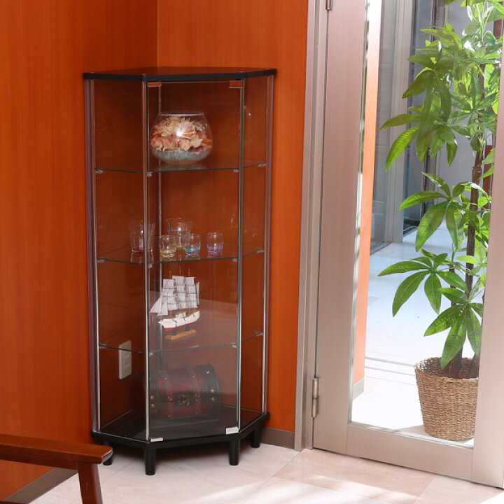 楽天市場】コレクションケース 4段 コーナー型 ガラスケース 幅62.5cm 