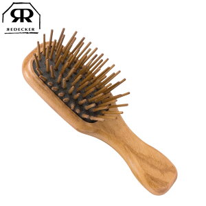 Redecker レデッカー ポケット ヘアブラシ オリーブ ブナ ( ヘッドスパ ブラシ クシ くし 柄付き マッサージ 頭 頭皮 コンパクト 持ち運び 11.5cm ドイツ製 ヘッドスパブラシ 天然木 メンズ レデ