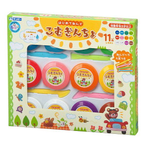 ねんど こむぎんちょ 11色セット おもちゃ ( 粘土 こむぎねんど 知育玩具 幼児 3歳 子供 キッズ 小麦粘土 知育 教育 室内 工作 ままごと カラフル 安心 安全 男の子 女の子 ) 【3980円以上送料