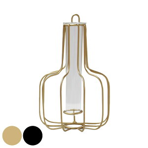 花瓶 ワイヤーベース ベース welms ( フラワーベース 花びん 花器 アイアン ガラス 吊り下げ 卓上 2way 花ビン スタンド アイアンフレーム 硝子 がらす 一輪挿し ハンギング 壁掛け )【3980円以