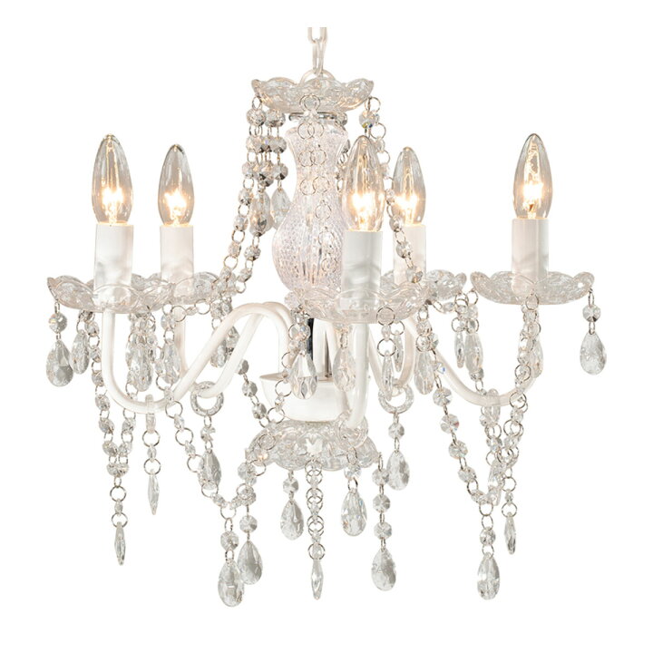 楽天市場】シャンデリア ガラスシャンデリア LED 対応 5灯 E17 40W  