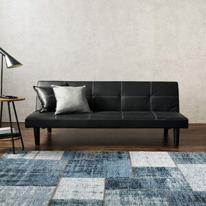 ソファーベッド 幅178cm 3人掛け レザー調 ( 開梱設置 送料無料 ソファ ベッド フロアソファ ローソファ リクライニング 完成品 2way スタイリッシュ ヴィンテージ調 座面高32cm ) 【3980円以上