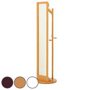 ミラー 回転ミラー スタンドミラー ( 鏡 姿見 ハンガーラック かがみ 全身鏡 全身ミラー コートハンガー 収納 身だしなみ ポールハンガー ハンガーかけ 帽子かけ )【3980円以上送料無料】