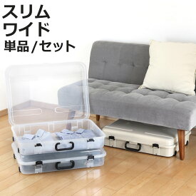 収納ケース クローズケース キャスター付き スリム ワイド 日本製 （ 収納 ベッド下 隙間収納 押し入れ収納 衣装ケース クローゼット収納 幅60 幅74 衣類収納 収納ボックス 小物収納 プラスチック 子ども 作品 入れ スーツケース ）【3980円以上送料無料】