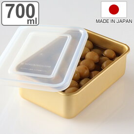 保存容器 700ml 小伝具 硫酸アルマイト加工 アルミ角容器8号 （ 日本製 アルミニウム 冷凍 冷蔵 保存 容器 冷凍保存 冷蔵保存 食品保存 角型容器 蓋付き 下ごしらえ ストック 長方形 角型 ）【3980円以上送料無料】