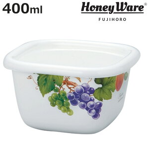 保存容器 S 400ml ホーロー製 フルータスコレクション2 フタ付き ( ホーロー容器 琺瑯容器 ストッカー 琺瑯製保存容器 角型容器 オーブン対応 冷凍保存 スクエア フードコンテナ 食品保存 お