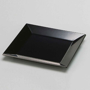 盛器 木製 7寸 正角 四方皿 黒 漆塗 越前漆器 盛込台 盛皿 盛り皿 皿 食器 業務用 ( お皿 天皿 八寸 盆 付出皿 前菜皿 器 焼皿 和食器 突出皿 漆調 塗り 漆塗り 漆器 懐石 懐石料理 飲食店 料亭