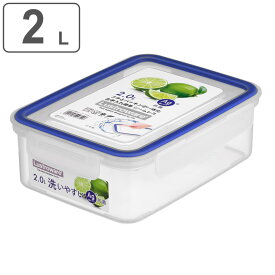 保存容器 2L イージーケア 4点ロック （ 日本製 密閉 抗菌 プラスチック 電子レンジ対応 食洗機対応 冷凍OK 保存 容器 ケース 密閉容器 密閉保存容器 2000ml プラスチック製保存容器 フードストッカー 食品保存 ） 【3980円以上送料無料】