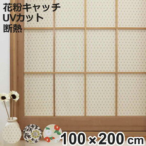 障子紙 障子に貼るレース 100cm×200cm ( レース障子 障子レース 貼るだけ 断熱 花粉 ホコリ UVカット 目隠し レトロ 採光 破れにくい 効果 保温 省エネ エコ 自然光 換気 ポリエステル 丈夫 レー