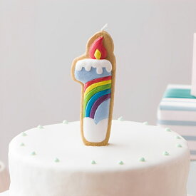 ナンバーキャンドル ろうそく 数字 クッキー 1番 虹 （ ケーキキャンドル ローソク ロウソク キャンドル ナンバー 誕生日ケーキ バースデーケーキ 記念日 蝋燭 レインボー ）【3980円以上送料無料】