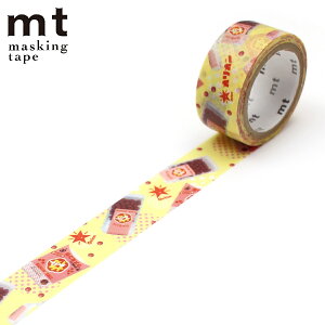 マスキングテープ mt 駄菓子 梅ミンツ 15mm×3m ( マステ カモ井 カモ井加工紙 貼ってはがせる シール ステッカー エムティー ラッピング 手帳 デコレーション アレンジ おしゃれ 文房具 リメ