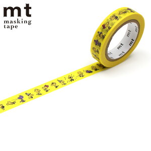 マスキングテープ mt PEANUTS ウッドストックの仲間たち 10mm×7m ( マステ カモ井 カモ井加工紙 貼ってはがせる シール エムティー ラッピング 手帳 デコレーション アレンジ おしゃれ 文房具
