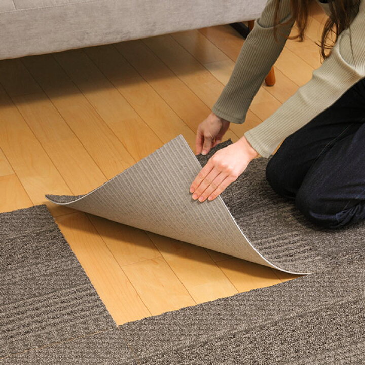 楽天市場】ユニットラグ ケーブルニット 50×50cm CABLE KNIT 6枚入 