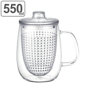 キントー KINTO ティーカップ L 550ml UNIMUG UNITEA ユニティ 22913 （ 食洗機対応 カップ マグカップ マグ コップ 耐熱ガラス 茶こし付き ふたつき 紅茶 ハーブティー ティータイム ガラス おしゃれ ） 【3980円以上送料無料】