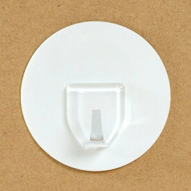 フック Pitacco ピタッコ シール型フック ホワイト （ シールフック 粘着シール 丸形 小物掛け 粘着 壁 穴を開けない 耐荷重1.5kg 引っ掛け はがせる 賃貸 文字 書ける 鏡 ガラス タイル 鍵かけ 小物フック キッチン バスルーム ）【3980円以上送料無料】