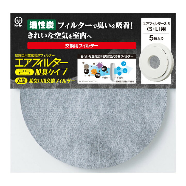楽天市場 交換フィルター 5枚入り 丸型給気口用 エアコンフィルター2 5 フィルター 換気口 給気口フィルター 換気口フィルター 丸型 活性炭 臭い 吸着 埃 花粉 1か月 2か月 脱臭タイプ 3層フィルター 交換 簡単 3980円以上送料無料 お弁当グッズのカラフル