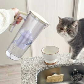 まるっと軟水大容量 750ml 犬猫用 （ 送料無料 ペット用浄軟水器 ペット用浄水器 軟水器 ろ過 カートリッジ付き 軟水 塩素除去 簡単 手軽 犬 猫 うさぎ ハムスター 小動物 健康 ペット用品 ） 【3980円以上送料無料】