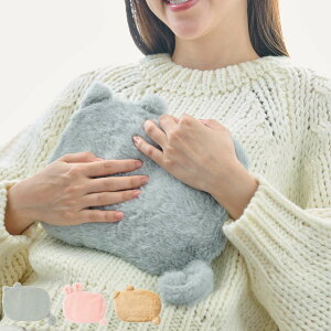 湯たんぽ レンジですぐにホッカホカ ジェル湯たんぽ hocca アニマル ( ゆたんぽ ジェル 電子レンジ お湯不要 再使用可 ぬいぐるみ 猫 くま うさぎ 繰り返し使用 温かい 簡単 持ち運び オフィ