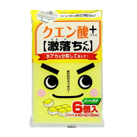 メラミンスポンジ 激落ちくん 6個入り クエン酸 カットタイプ 水あか 水垢 スポンジ 洗剤不要 レック （ 掃除 そうじ 清掃 メラミン お風呂 お風呂掃除 シンク 洗面台 水回り 蛇口まわり 排水溝 排水口 キッチン 万能 ヤカン ポット ） 【3980円以上送料無料】