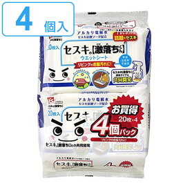 激落ちくん セスキ激落ちシート 20枚入×4個セット （ ウェットシート 消臭 除菌 フローリング アルカリ電解水 レック 激落ち 床掃除 掃除用品 掃除グッズ おそうじシート ） 【3980円以上送料無料】
