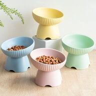 フードボウル 犬 猫 高さがある 陶器 ペット （ 食器 陶器製 エサ皿 餌皿 ペット用 斜め 傾斜 食洗機対応…