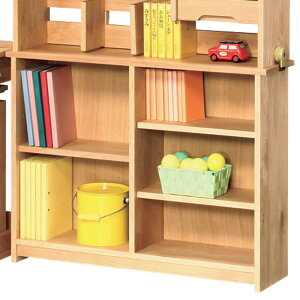 オープンラック 下棚のみ レオ用 ( ラック 本棚 収納 棚 シェルフ 木製 天然木 収納棚 幅100cm 奥行25cm スリム 書棚 ウッドラック 本 教科書 学習教材 本立て シンプル )【3980円以上送料無料