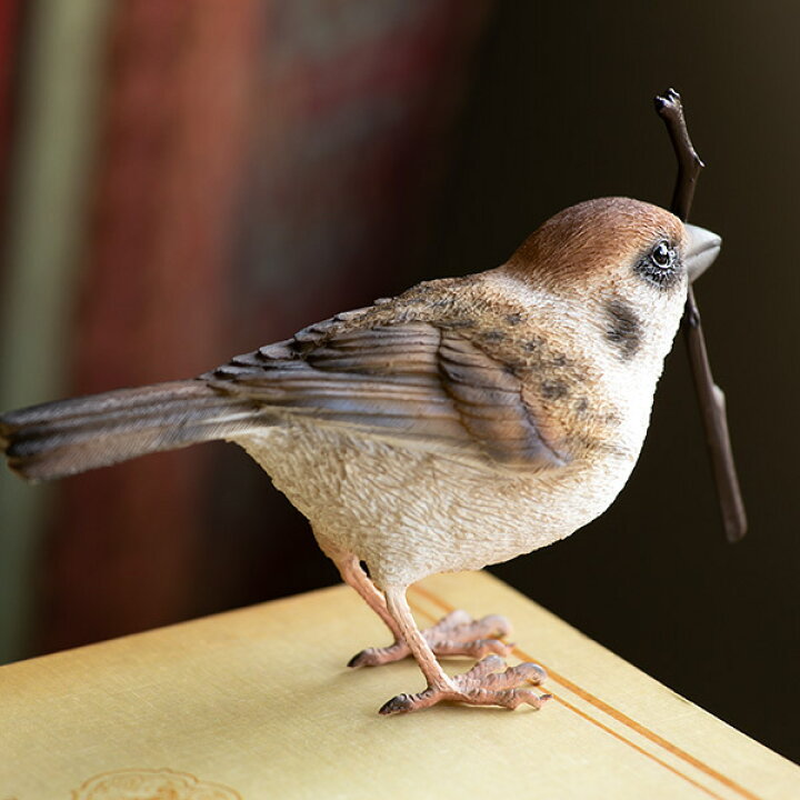 楽天市場】オブジェ BIRDIE BILL スズメ マグネット付き （ 置き物 