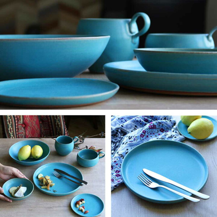 楽天市場】プレート 24cm Blueシリーズ 陶器 食器 笠間焼 日本製 （ 食 