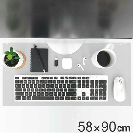 デスクマット 58×90cm パーソナルデスクマット クリア 塩化ビニル樹脂 （ 透明 テーブルマット デスクシート 日本製 リビング学習 お絵描き 工作 宿題 勉強 仕事 コンパクト リビング ダイニングテーブル 子供 ） 【3980円以上送料無料】