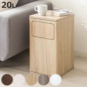 ゴミ箱 20L ウッドプッシュダストボックス Empro ( ごみ箱 エンプロー ダストボックス ごみばこ シンプル プッシュ式 天板 サイドテーブル 分別 幅25cm 20L 20リットル 20l 木目 ワンプッシュ おし
