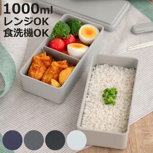 お弁当箱 GEL-COOL square W 2段 1000ml ( 弁当箱 ランチボックス ジェルクールスクエア 保冷剤一体型 レンジ対応 食洗機対応 大容量 男子 レンジOK 食洗機OK お弁当 弁当 二段 仕切り付き ゴムバン