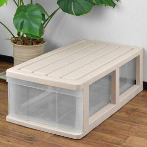 収納ケース 押入れ収納ケース 1段 引き出し 奥行74cm ベージュ プラスチック ( 押入れ収納 収納ボックス 収納 衣装ケース 押し入れ スタッキング 日本製 連結 衣類ケース クローゼット収納