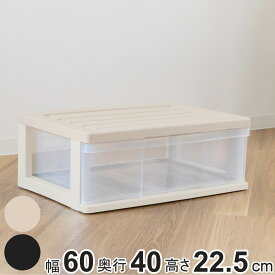 収納ケース ワイド収納ケース 1段 引き出し 約 高さ23 cm モノトーンカラー （ 収納ボックス 衣装ケース 衣類収納 クローゼット収納 プラスチック 押入れ 収納 ケース 引出し スタッキング 押入れ収納 衣類 一段 ）【3980円以上送料無料】