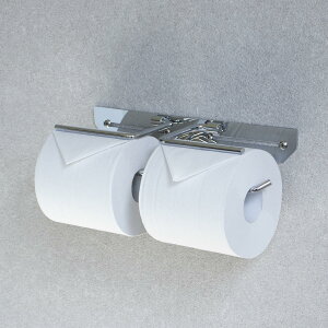 トイレ用品 通販 トイレットペーパーホルダー ステンレス 2連 棚付きペーパーホルダー シングル ダブル 2連トイレ ペーパーホルダー 物が置ける おしゃれ 真鍮 トイレットペーパーホルダー アイアン ステンレス トイレ 収納 リフォーム ゴールド ブラック シルバー DIY C-F-3 カーテン・インテリア MOIS