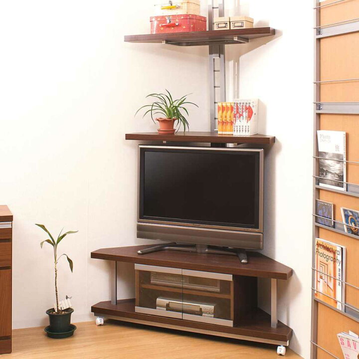 楽天市場】セット品 テレビ台 幅120cm 突っ張り コーナーラック 2段 