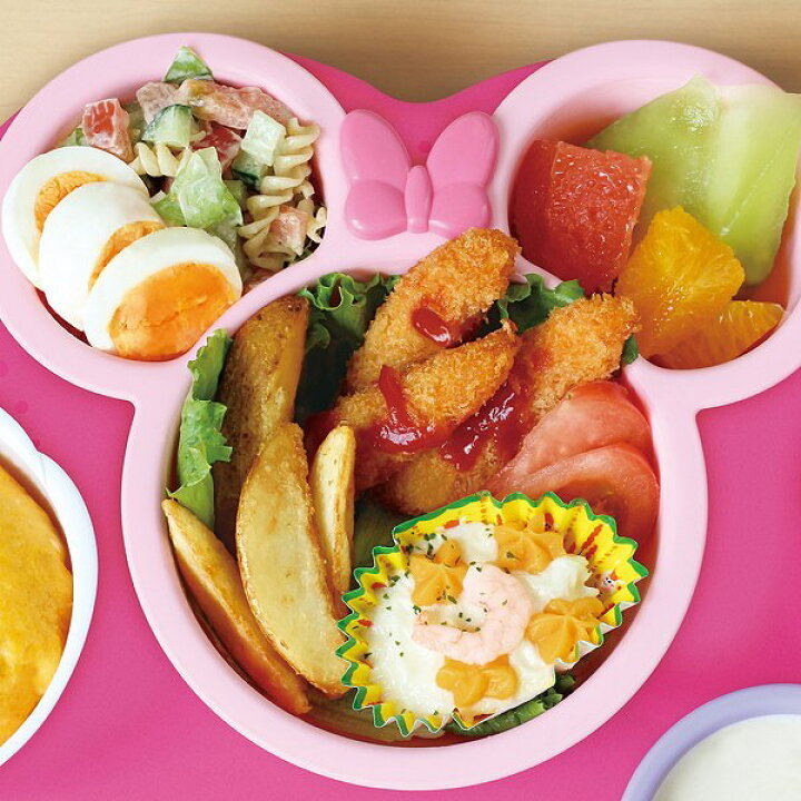 楽天市場】ランチプレート ベビー食器 まんぞくプレート セット ミニー 