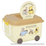 おもちゃ箱 くまのプーさん キャスター付き （ 収納ボックス ふた おもちゃ 収納 収納ケース フタ付き 車…