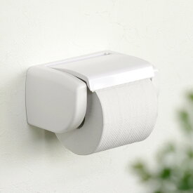 トイレットペーパーホルダー シングル 紙切り歯付き トイレットペーパー トイレ ホルダー （ ペーパーホルダー コアレス対応 トイレペーパーホルダー ペーパー収納 シンプル ワンタッチ交換 カッター 片手で切れる 芯なしペーパー ） 【3980円以上送料無料】