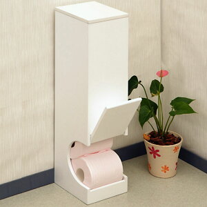トイレットペーパー 収納 ロールペーパーラック ( トイレットペーパーラック 扉付き 取り出しやすい 5個 ストッカー トイレ収納 トイレ用品 コーナーラック トイレコーナー ホワイト )【3