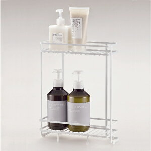 ディスペンサースタンド 2段 スパージュ ボトルスタンド ディスペンサーラック シャンプー ( バス収納 ディスペンサー スタンド 収納 ボトル ボディーソープ チューブ 小物 棚 上段 下段 ス