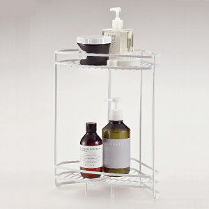 コーナーラック 2段 スパージュ コーナースタンド バスラック バス収納 ( ボトルスタンド スタンド 収納 ディスペンサー ボディーソープ ボトル チューブ 小物 棚 コーナー 角 省スペース