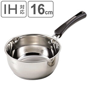 雪平鍋 16cm IH対応 ステンレス製 3層底 コンパクト ( ガス火対応 オール熱源対応 行平鍋 片手鍋 小ぶり 軽い 目盛り付き 16センチ ゆきひら鍋 ステンレス 鍋 厚底 片手なべ )【3980円以上送料