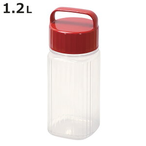 果実酒びん 1.2L プラスチック 軽くて割れにくいスリム果実酒ポット ( 果実酒 びん 瓶 果実酒ビン 果実酒瓶 内蓋 保存容器 スリム 果実酒ポット 持ち手 冷蔵庫 梅酒 梅干し 漬け物 容器 つけ