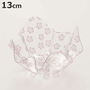 PETボウル フラワー アレンジDECO ( プレート お皿 菓子皿 スナックプレート 小物入れ 軽い 割れにくい 柄 軽食 スナック おやつ お菓子 透明感 おしゃれ 花柄 )【3980円以上送料無料】