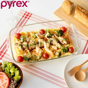 グラタン皿 2L PYREX グラタン・ドリアオンザテーブル スクエア ( パイレックス ガラス 耐熱ガラス 電子レンジ対応 食洗機対応 オーブン対応 冷凍OK おしゃれ シンプル 耐熱皿 オーブンウェア