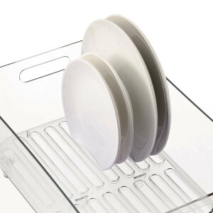 水切りかご アクリア 水切りバスケット 排水式 排水栓付き ( 水切りカゴ 水切り バスケット 洗い桶 日本製 クリア アクリル 洗い物 食器洗い つけ置き シンク 食器 皿 乾燥 自然乾燥 洗物 コ