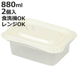 保存容器 880ml Easy Pack 長方形 L 2個組 （ 容器 フードケース 電子レンジ 冷凍ご飯容器 冷凍保存 食洗機対応 電子レンジ対応 日本製 蒸気弁 フタをしたままコンテナ 弁当箱 常備菜 つくり置き フルーツ おかず 角型 大容量 ）【3980円以上送料無料】