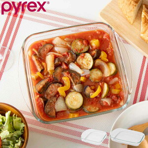 グラタン皿 1.6L 2L PYREX グラタン・ドリアオンザテーブル スクエア 長角 ( パイレックス ガラス 耐熱ガラス 電子レンジ 食洗機対応 オーブン対応 冷凍OK おしゃれ シンプル 耐熱皿 オーブンウ