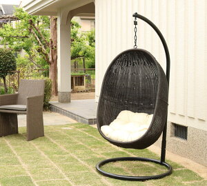 ハンギングチェア スモール ガーデンファニチャー ハンモック 撥水 屋外 ( ハンギングチェアー ハンモックチェア スイングチェア ハンモックチェアー リラックスチェア 一人がけ ラタン調